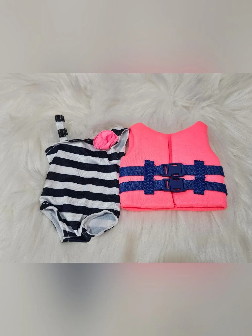 Doll's Swimsuit & life vest set